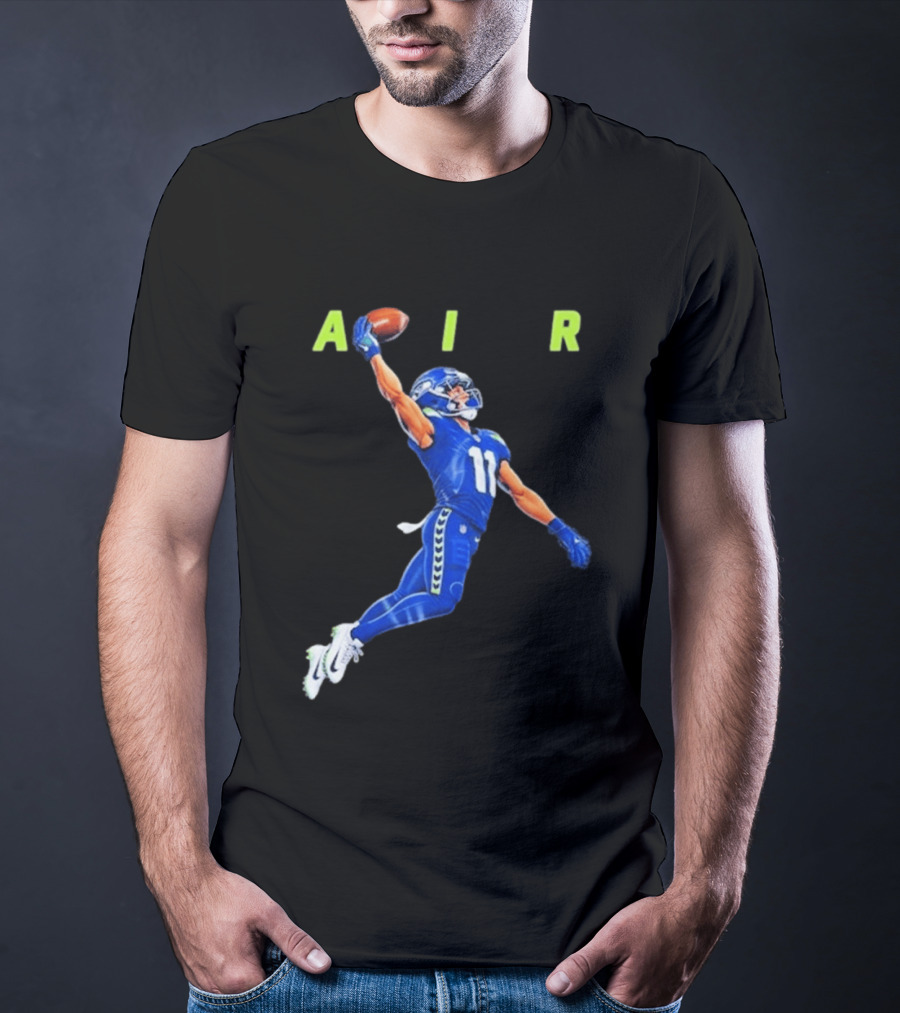 Seattle Seahawks No 11 Air Football Player Leap T-Shirt