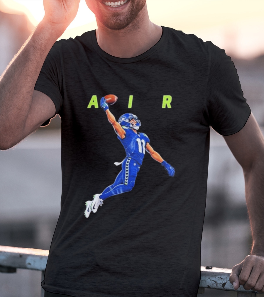 Seattle Seahawks No 11 Air Football Player Leap T-Shirt