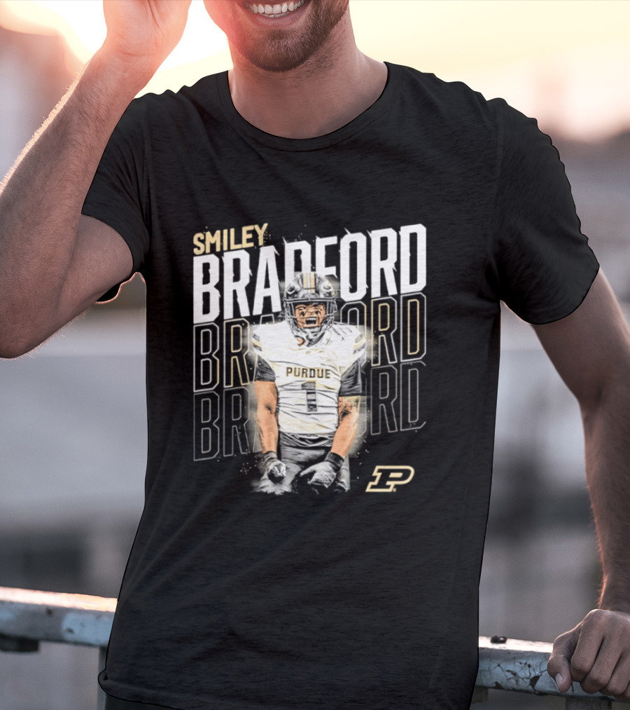Smiley Bradford Purdue Boilermakers Football NCAA Athletics T-Shirt