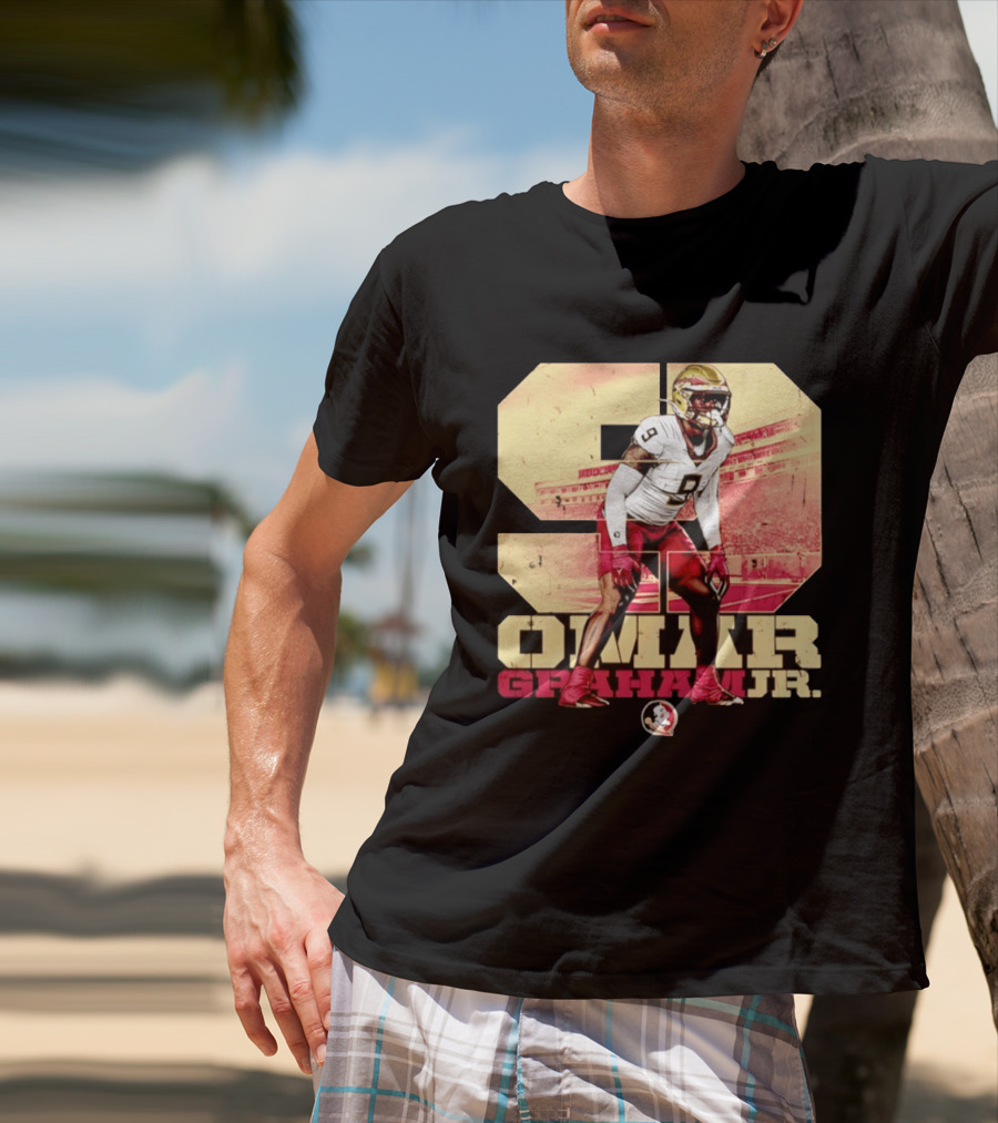 Omar Graham Jr Florida State Seminoles Football NCAA Number 9 T-Shirt