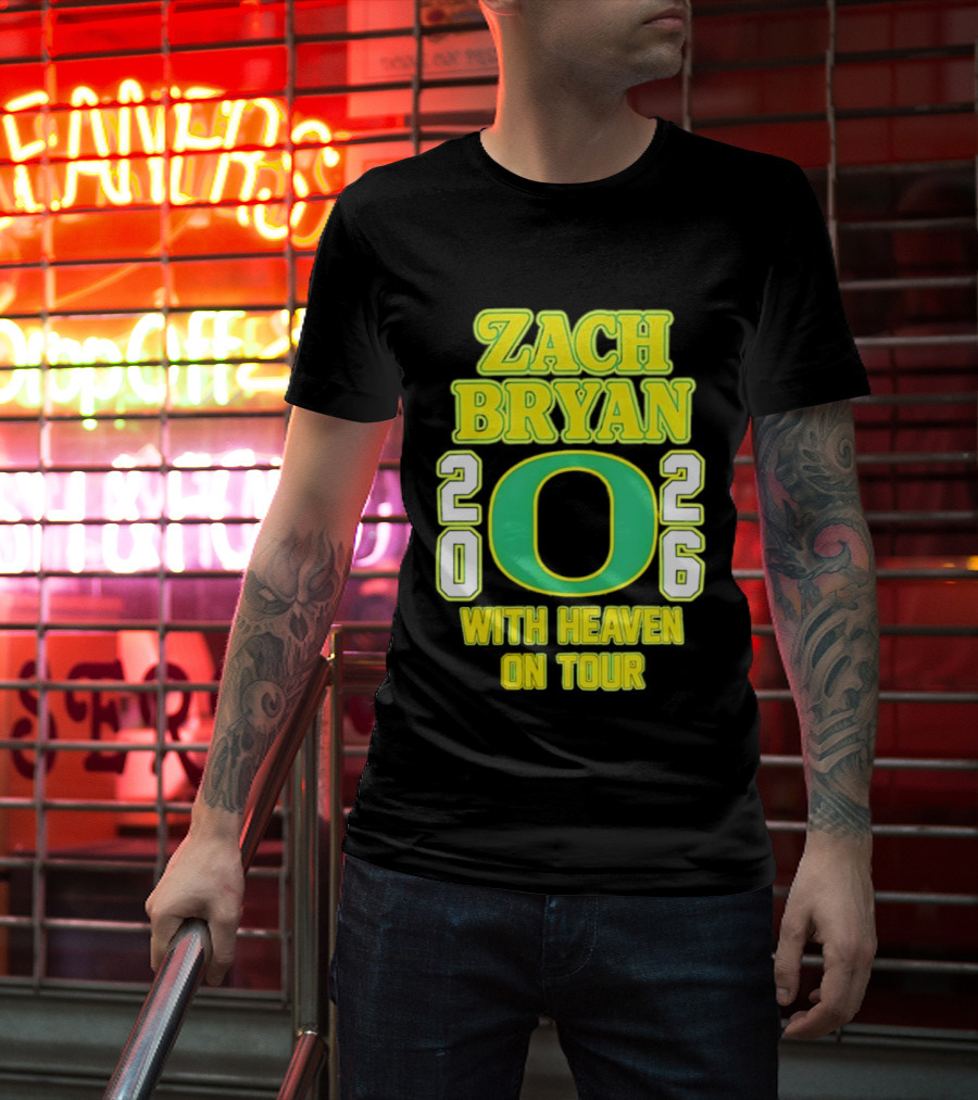 Zach Bryan Oregon 2026 With Heaven On Tour T-Shirt