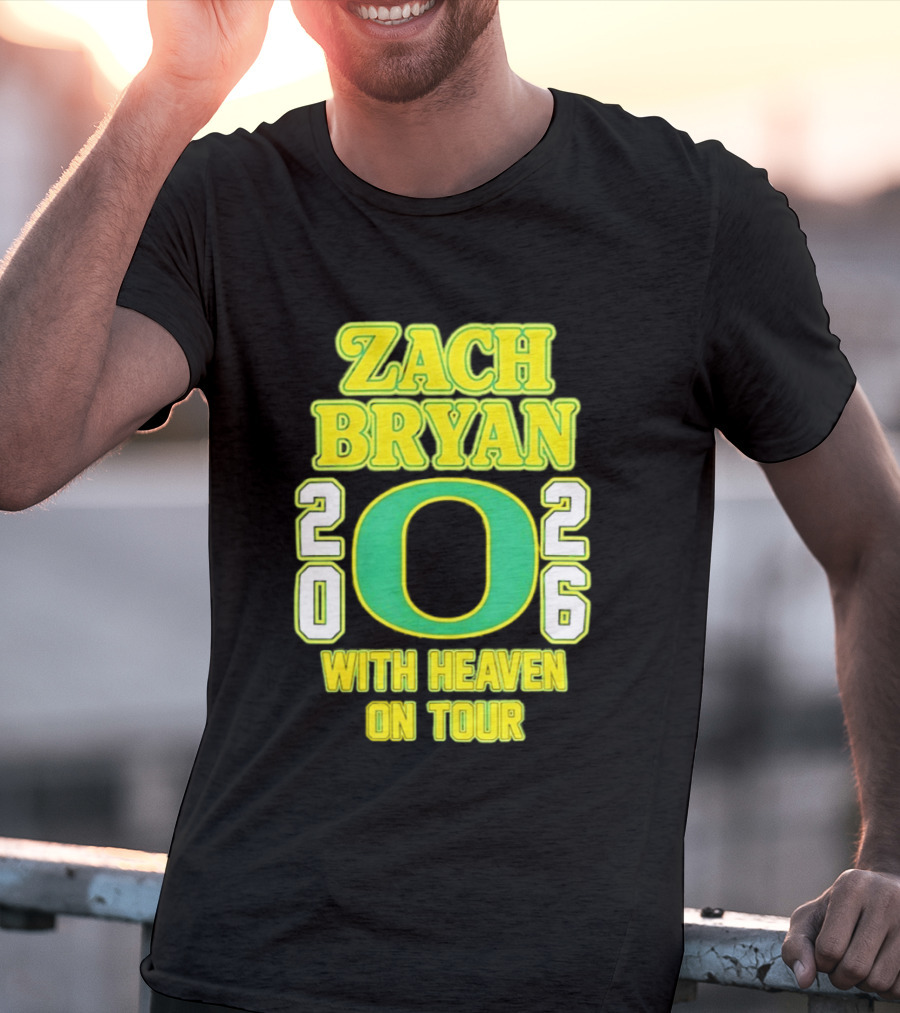 Zach Bryan Oregon 2026 With Heaven On Tour T-Shirt