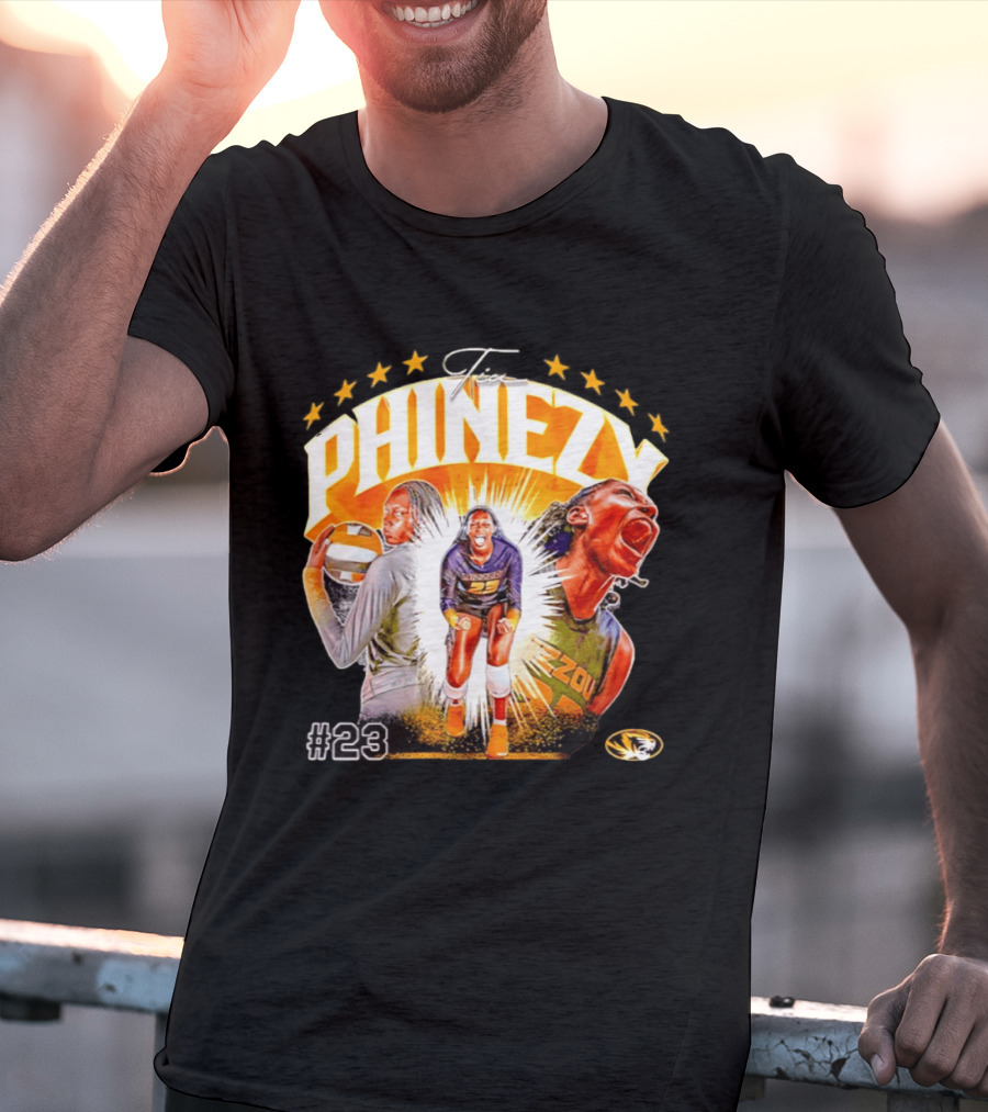 Tia Phinezy Missouri Tigers Volleyball NCAA #23 Mizzou Tiger T-Shirt