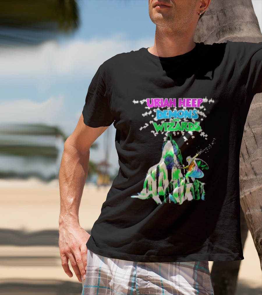 Uriah Heep Demons And Wizards Hard Rock Album Fantasy T-Shirt