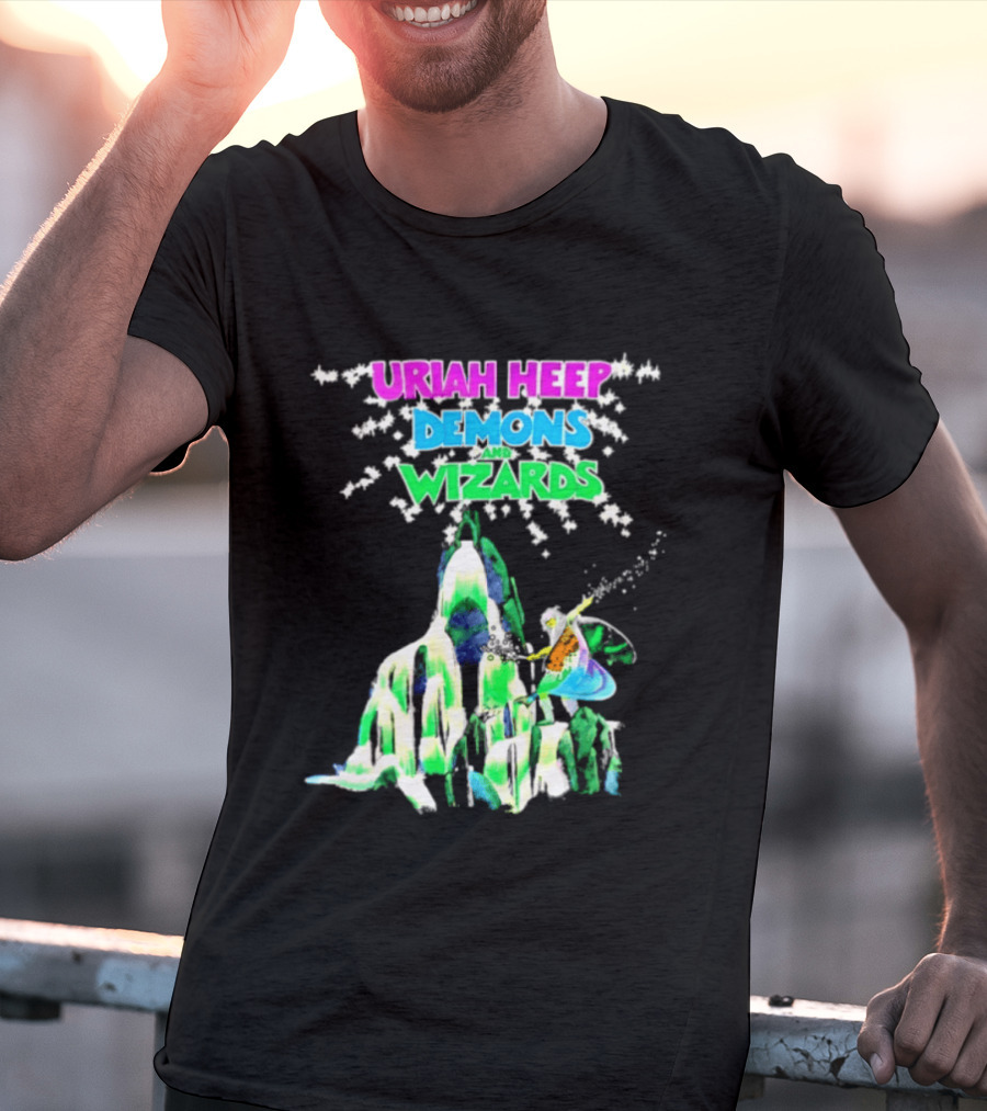 Uriah Heep Demons And Wizards Hard Rock Album Fantasy T-Shirt