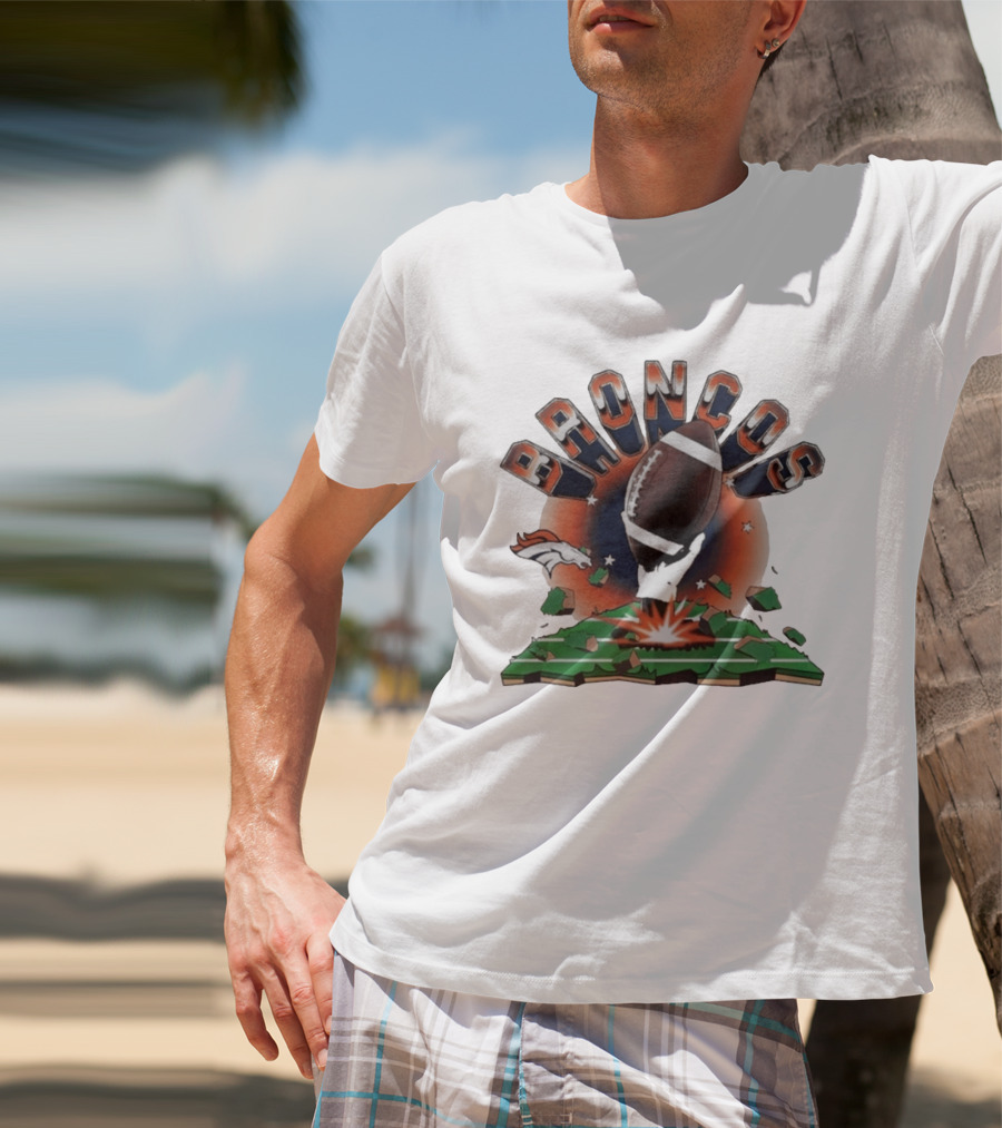 Broncos 2026 Explode Clubhouse Football Burst T-Shirt