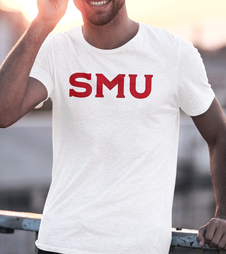 SMU Blue Blood New Blood Football 2 Sided Kevin Jennings T-Shirt
