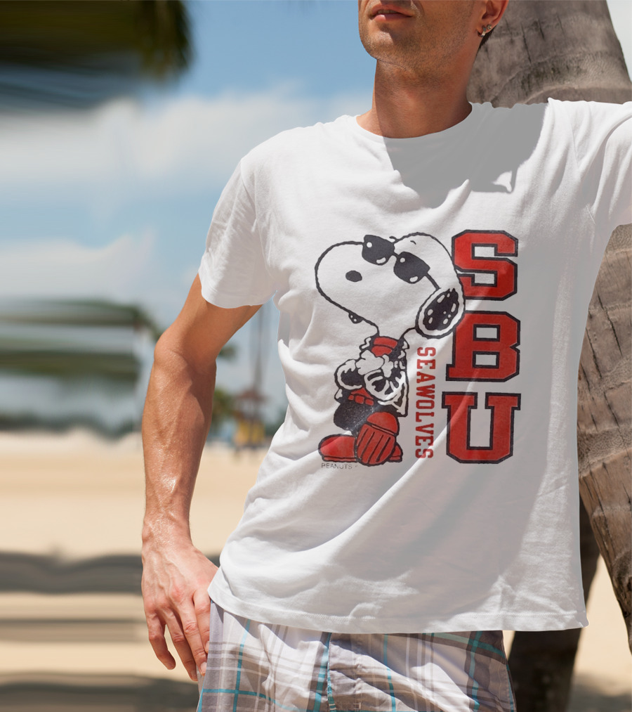 SBU Seawolves Snoopy Peanuts T-Shirt