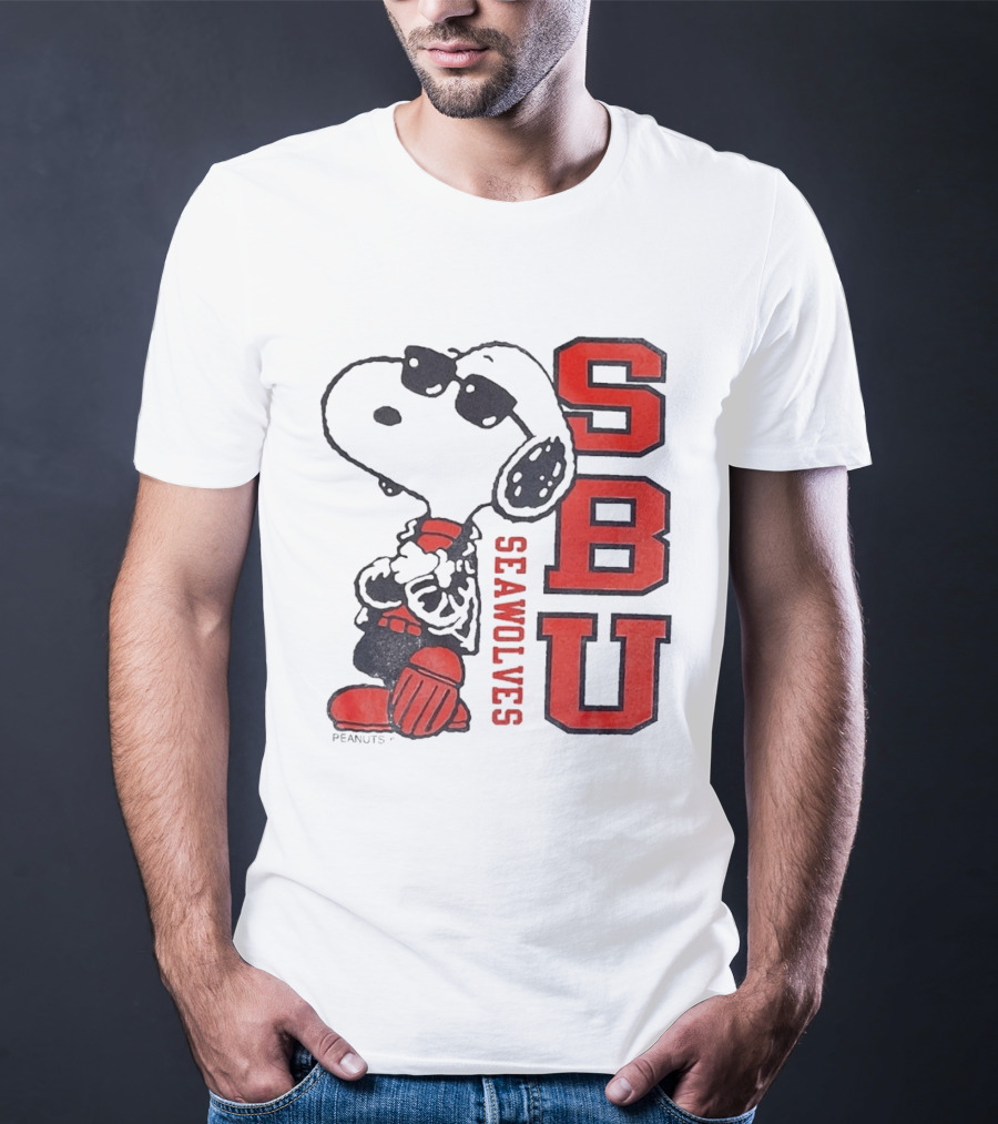 SBU Seawolves Snoopy Peanuts T-Shirt