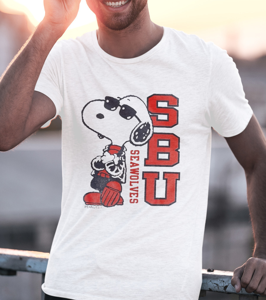 SBU Seawolves Snoopy Peanuts T-Shirt