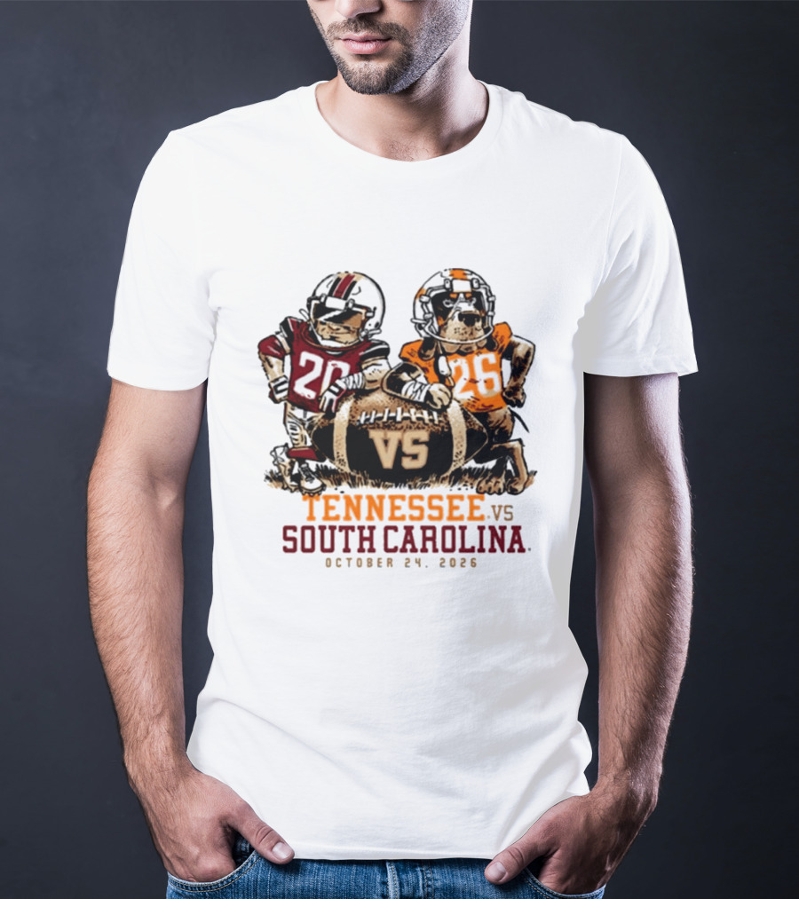 Tennessee Vs South Carolina Football October 24 2026 T-Shirt