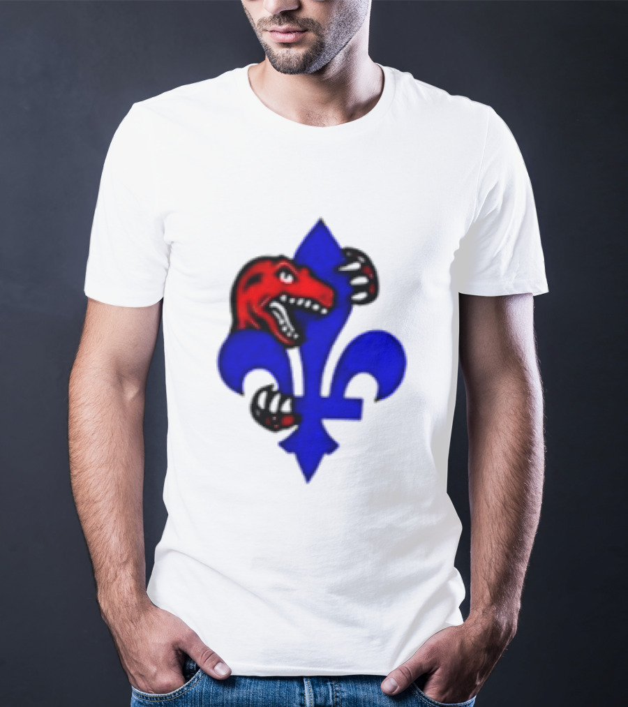 Toronto Raptors Vs Miami Heat Ville De Quebec 2026 Two Sided Fleur De Lis Raptors Claw T-Shirt