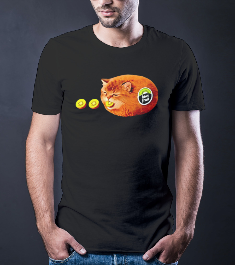 Kiwi Fruit Cat Meme Hilarious Feline Kiwi Hybrid T-Shirt