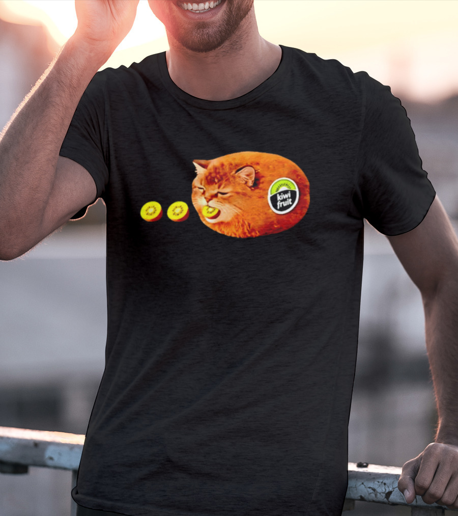 Kiwi Fruit Cat Meme Hilarious Feline Kiwi Hybrid T-Shirt
