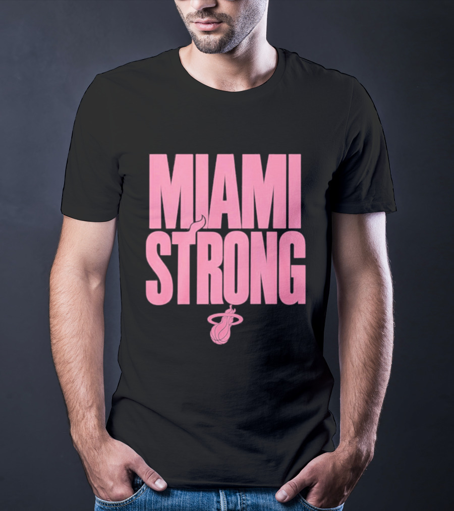 Miami Strong Heat Basketball Pink Court Culture T-Shirt