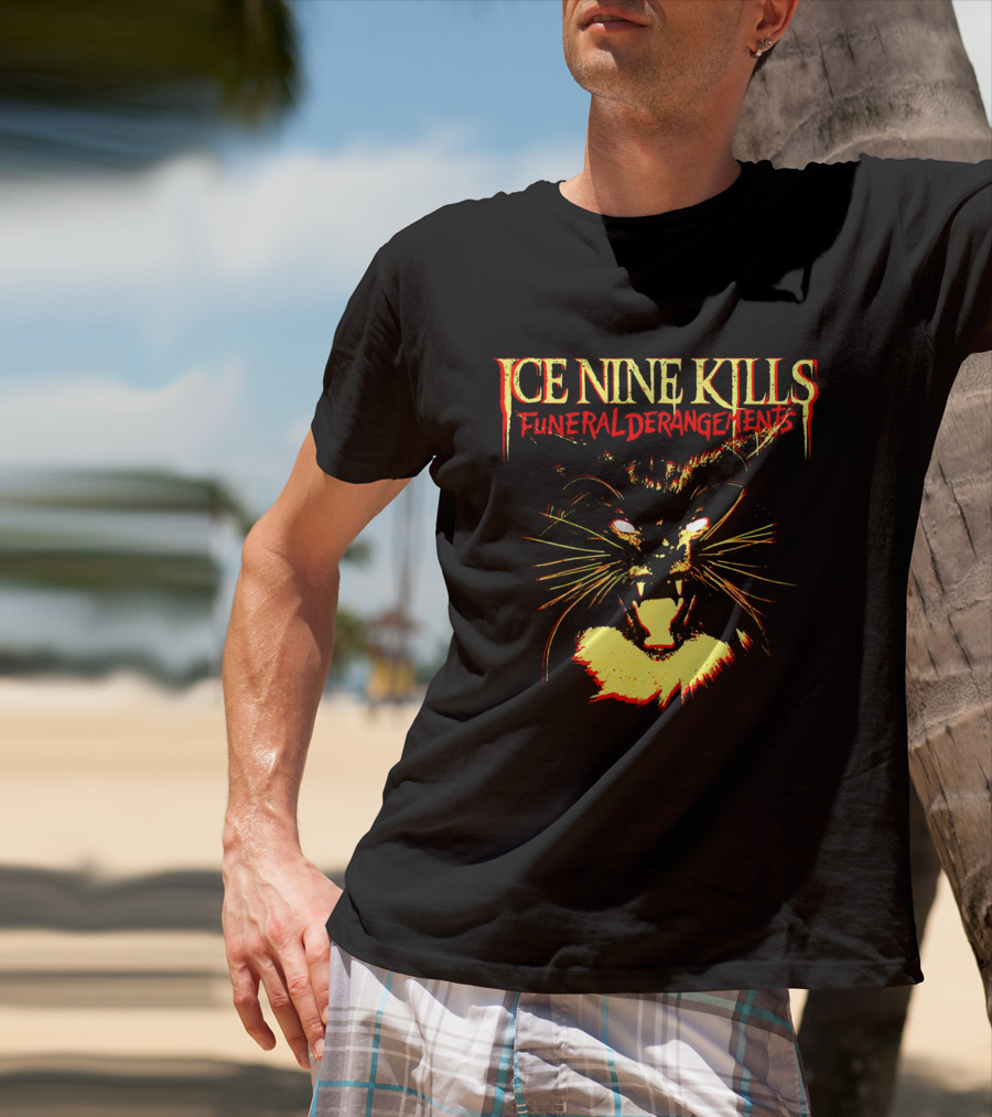 Ice Nine Kills Funeral Derangements Horror Cat T-Shirt