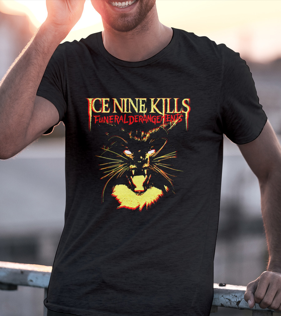 Ice Nine Kills Funeral Derangements Horror Cat T-Shirt