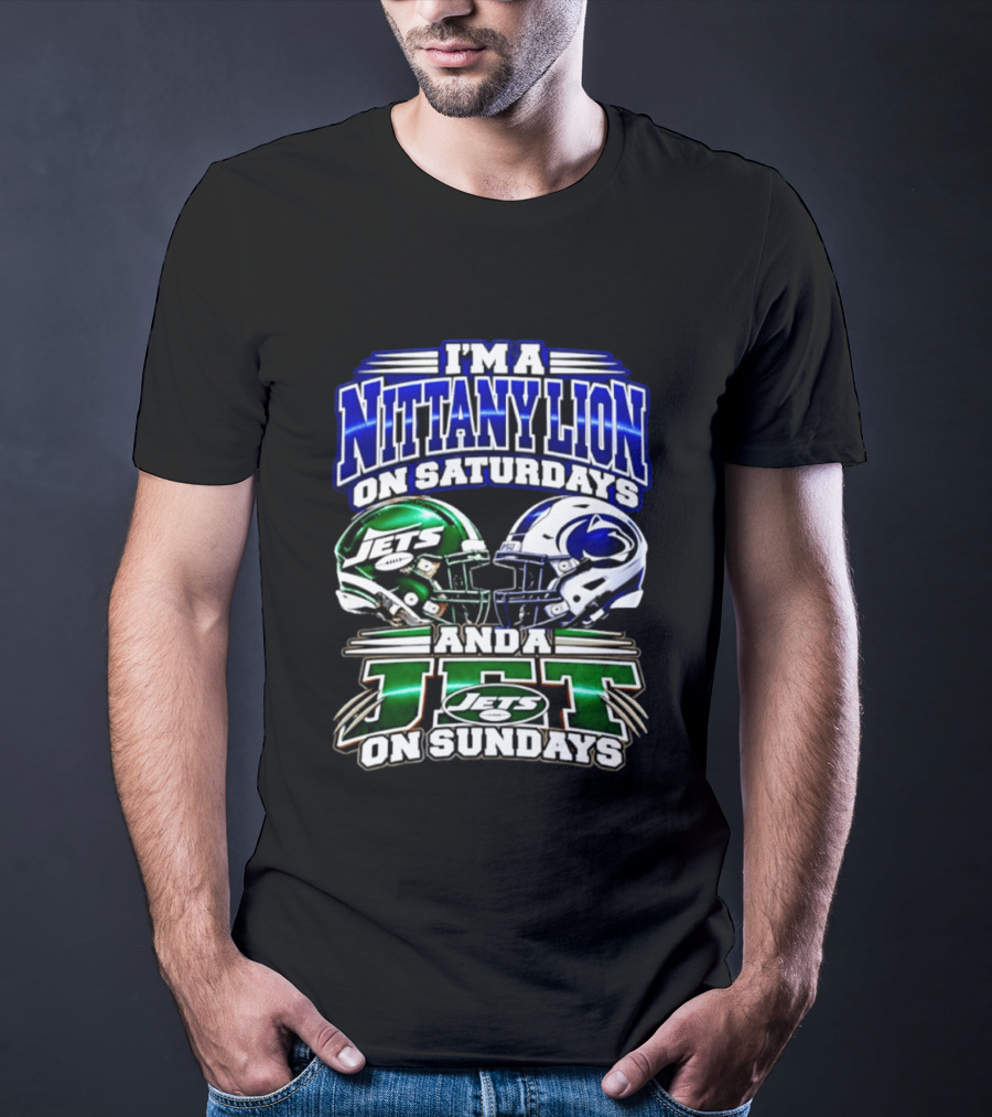 I'm A Nittany Lion On Saturdays Jets And A Jet On Sundays T-Shirt