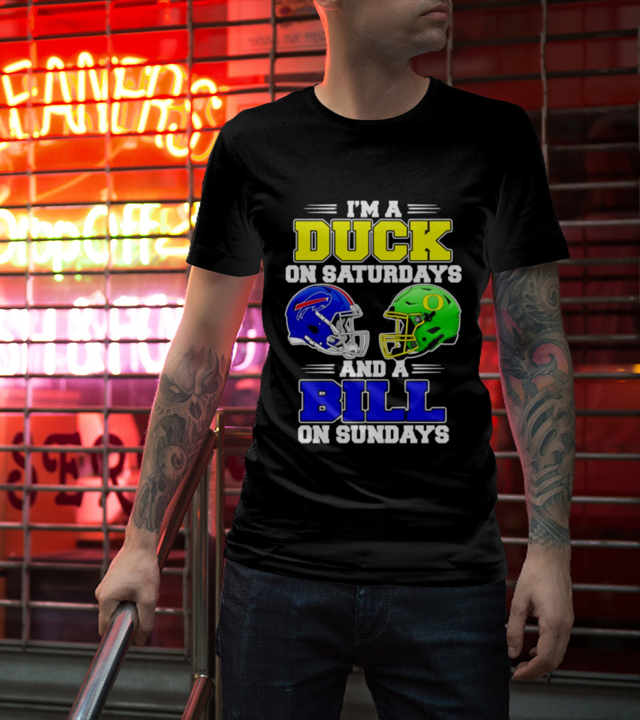 I'm A Duck On Saturdays And A Bill On Sundays Football Helmet Design 2026 T-Shirt
