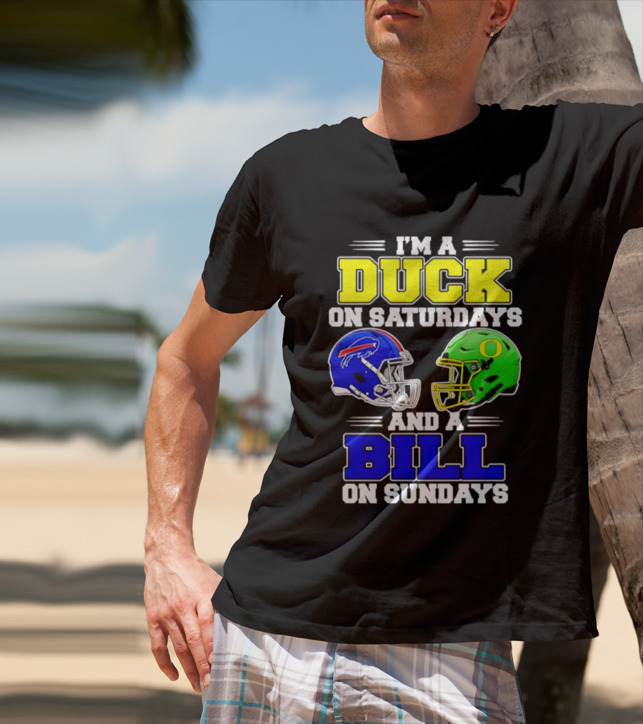 I'm A Duck On Saturdays And A Bill On Sundays Football Helmet Design 2026 T-Shirt