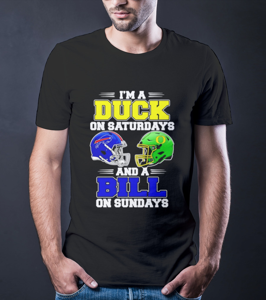 I'm A Duck On Saturdays And A Bill On Sundays Football Helmet Design 2026 T-Shirt