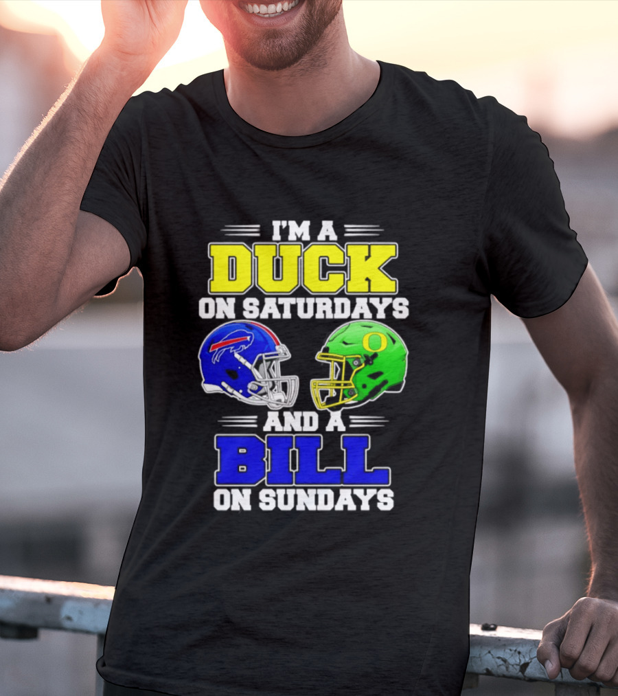 I'm A Duck On Saturdays And A Bill On Sundays Football Helmet Design 2026 T-Shirt