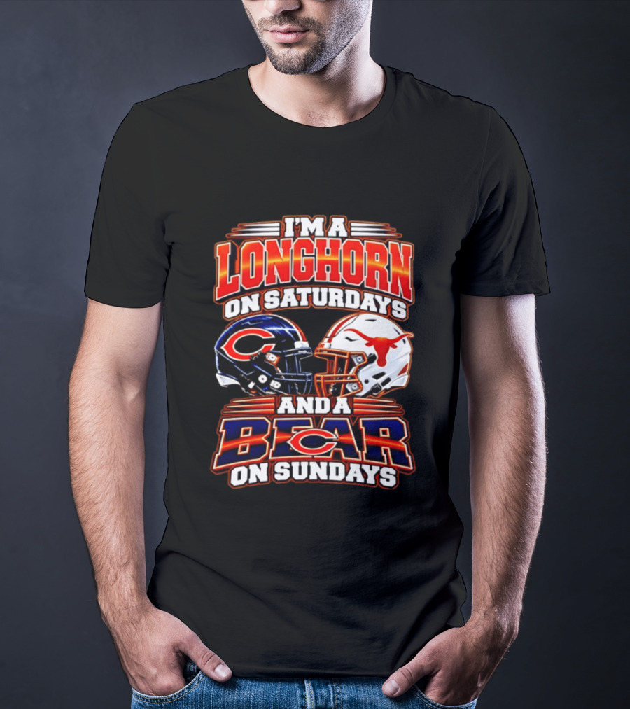 I'm A Longhorn On Saturdays And A Bear On Sundays Football Rivalry 2026 T-Shirt