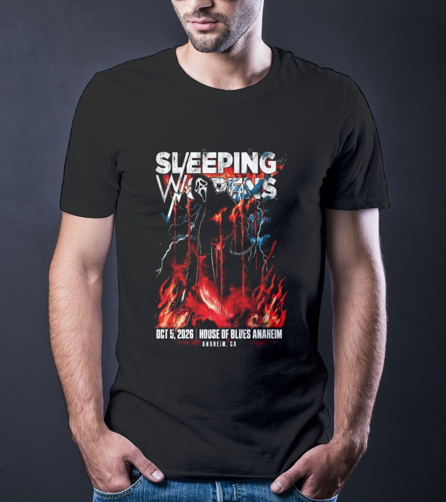 Sleeping With Sirens Oct 5 2026 House Of Blues Anaheim CA Event T-Shirt
