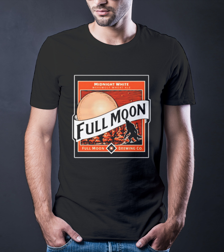 Midnight White Werewolf Wheat Ale Full Moon Brewing Co Full Moon T-Shirt