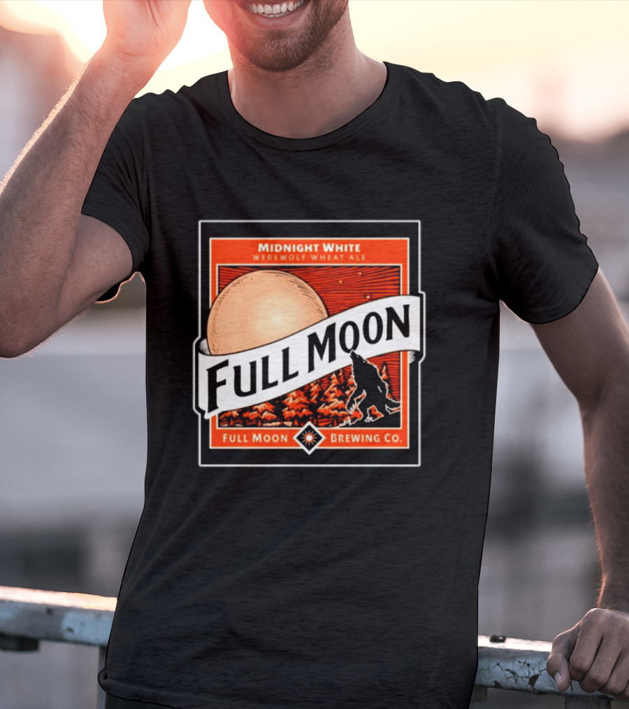 Midnight White Werewolf Wheat Ale Full Moon Brewing Co Full Moon T-Shirt