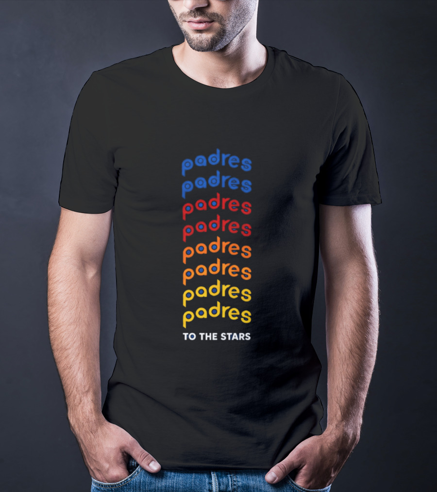 Tom DeLonge Padres To The Stars Colorful Gradient T-Shirt