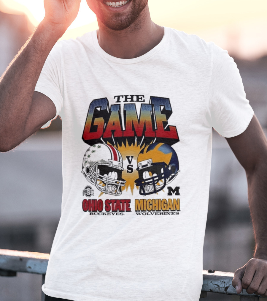 The Game Ohio State Vs Michigan Wolverines Football Rivalry Helmets T-Shirt