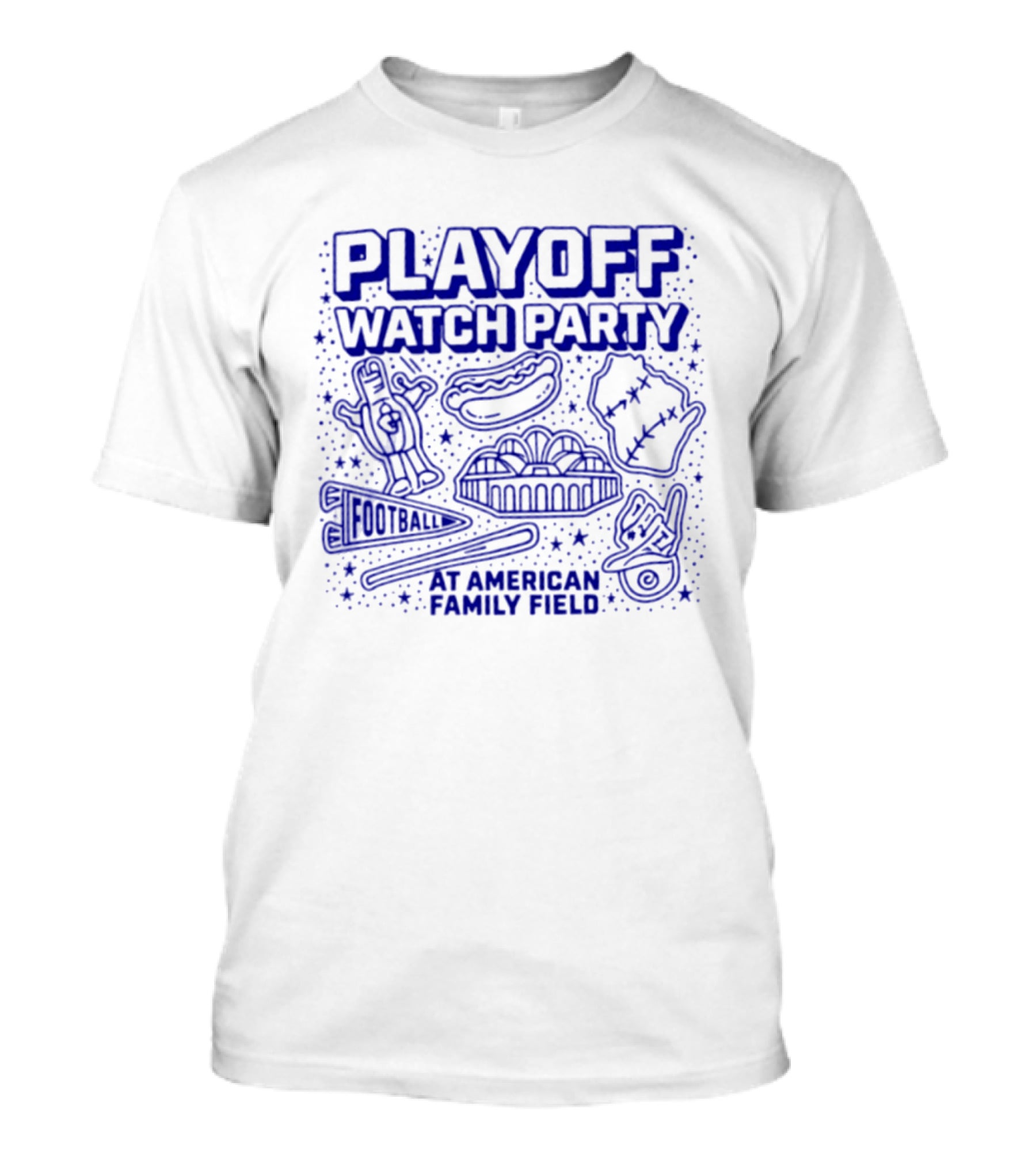 Milwaukee Brewers Playoff Party At American Family Field Baseball Hot Dog Event T-Shirt