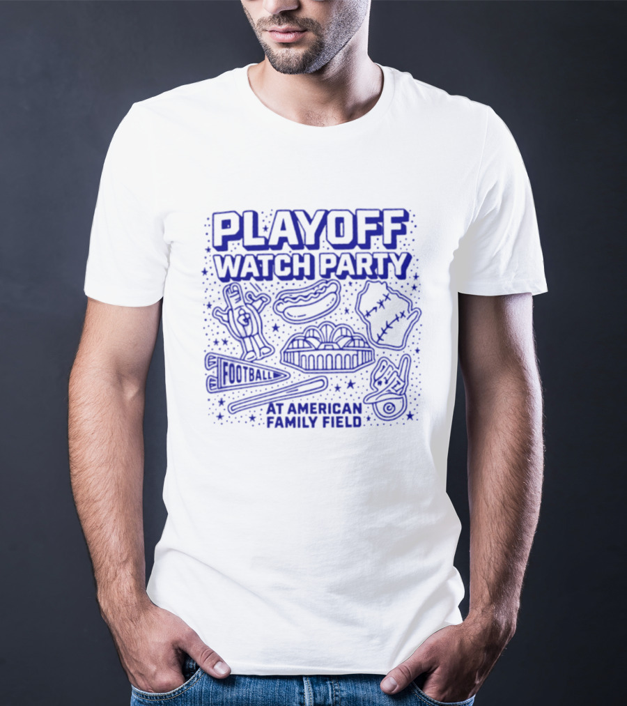Milwaukee Brewers Playoff Party At American Family Field Baseball Hot Dog Event T-Shirt