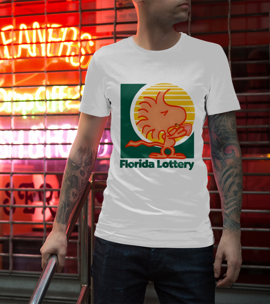 Woodstock Florida Lottery Peanuts Snoopy Sun T-Shirt