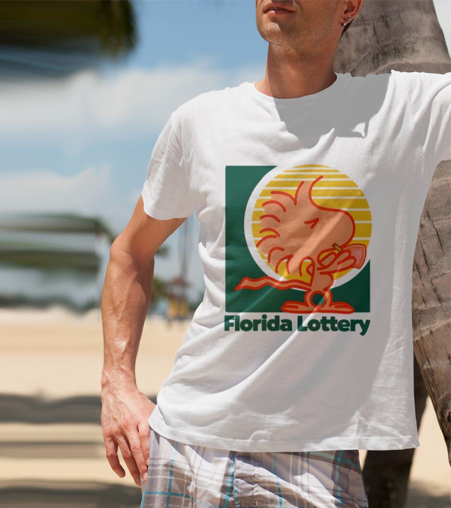 Woodstock Florida Lottery Peanuts Snoopy Sun T-Shirt