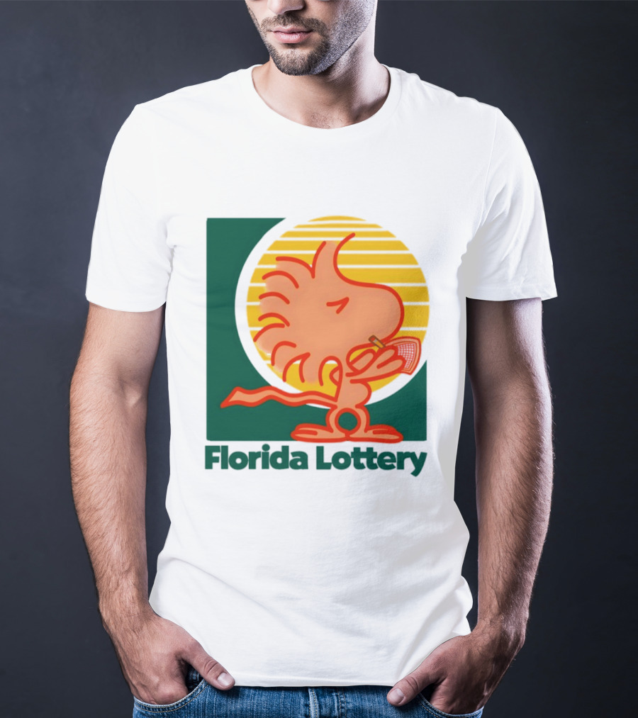 Woodstock Florida Lottery Peanuts Snoopy Sun T-Shirt