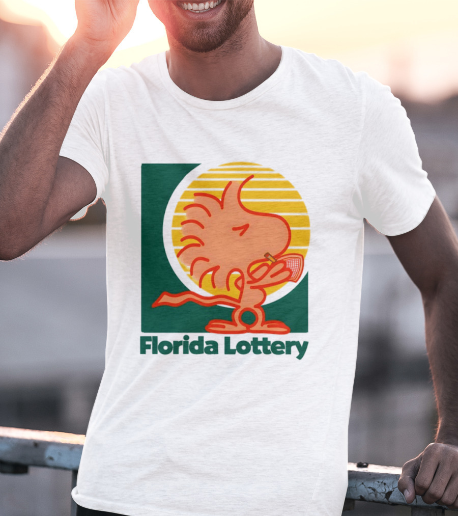 Woodstock Florida Lottery Peanuts Snoopy Sun T-Shirt
