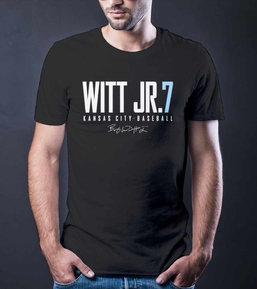 Witt Jr. 7 Kansas City Baseball Bobby Witt Signature T-Shirt