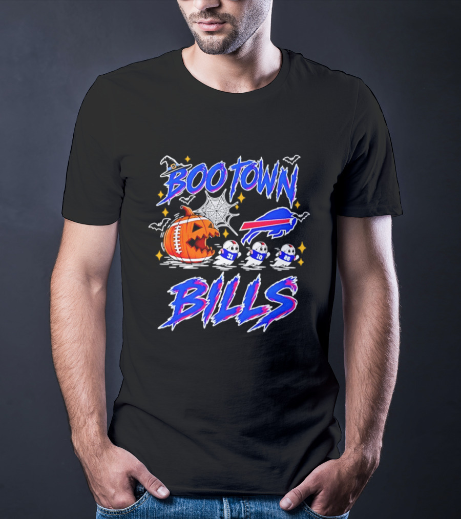 Buffalo Bills Boo Town Halloween Pac Man 2026 T-Shirt