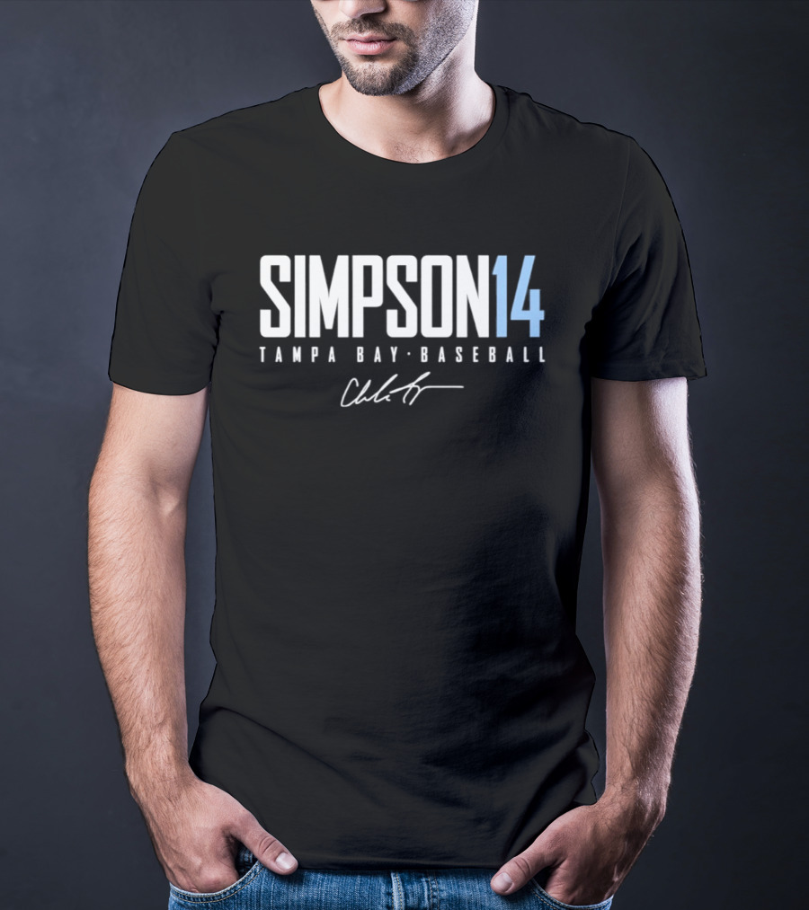 SIMPSON 14 Tampa Bay Baseball Signature T-Shirt