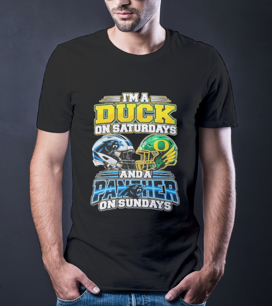 I'm A Duck On Saturdays And A Panther On Sundays Helmet T-Shirt