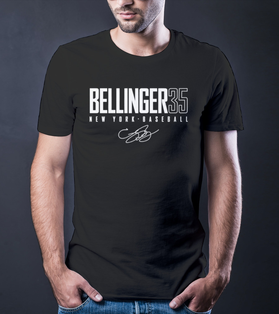 Bellinger 35 New York Baseball Signature T-Shirt