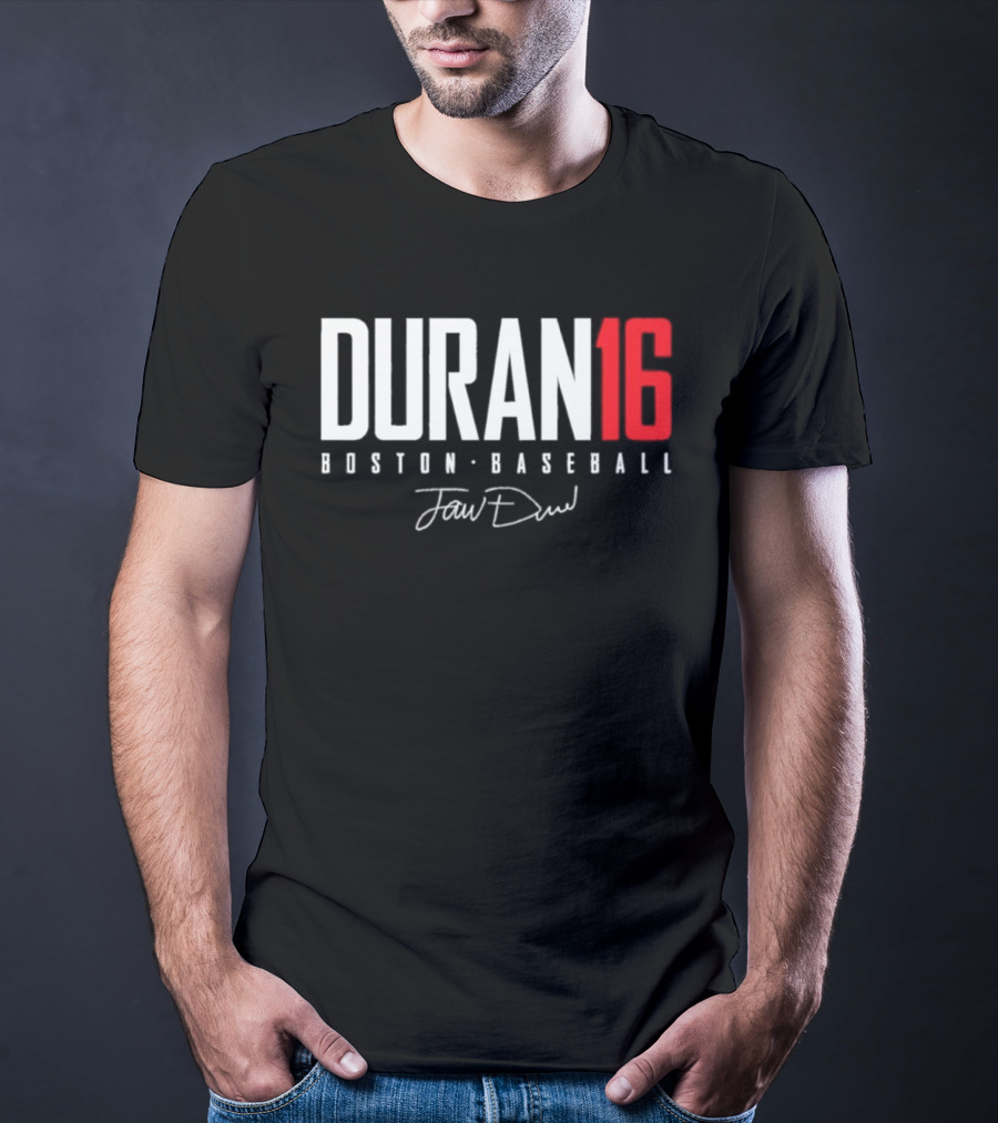 Jarren Duran 16 Boston Baseball Signature T-Shirt