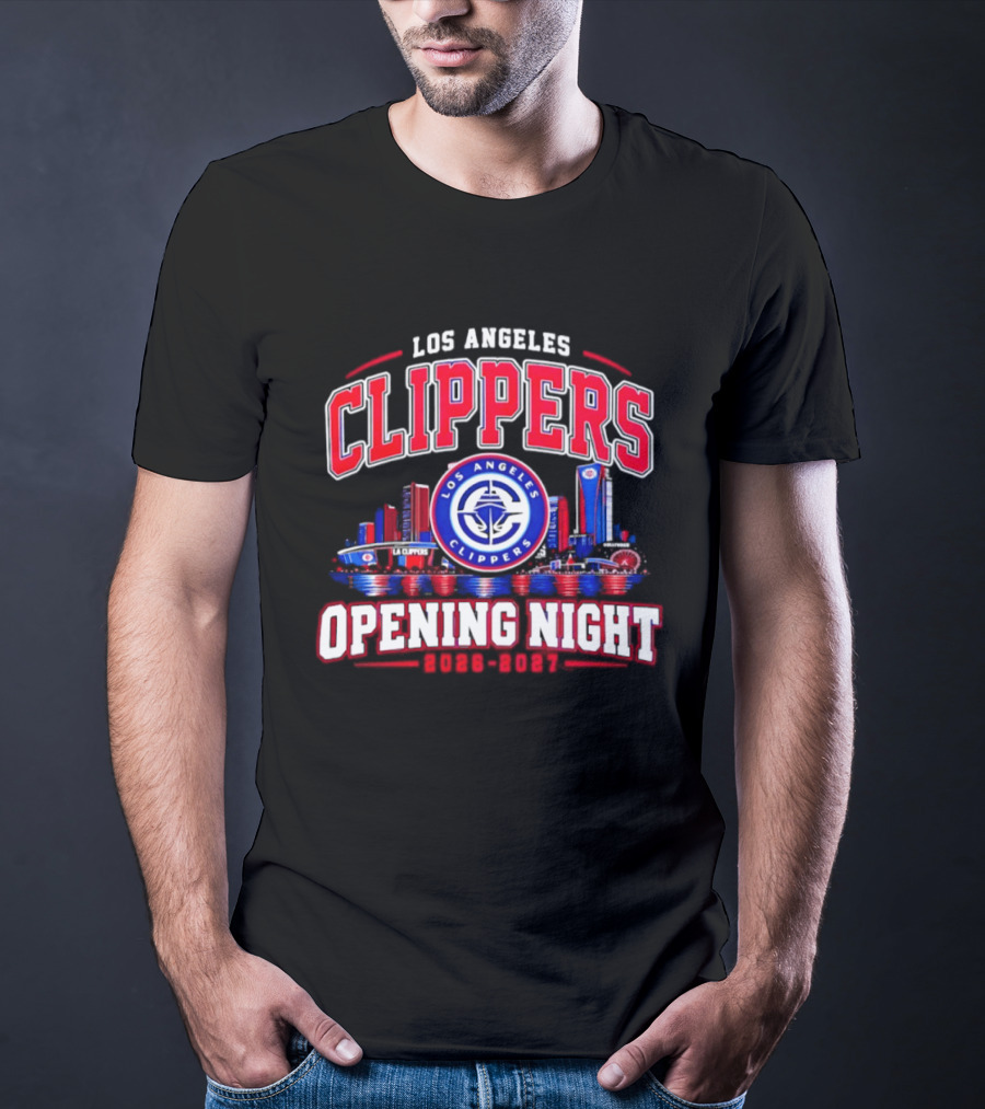 Los Angeles Clippers Opening Night 2026 2027 City Skyline NBA T-Shirt