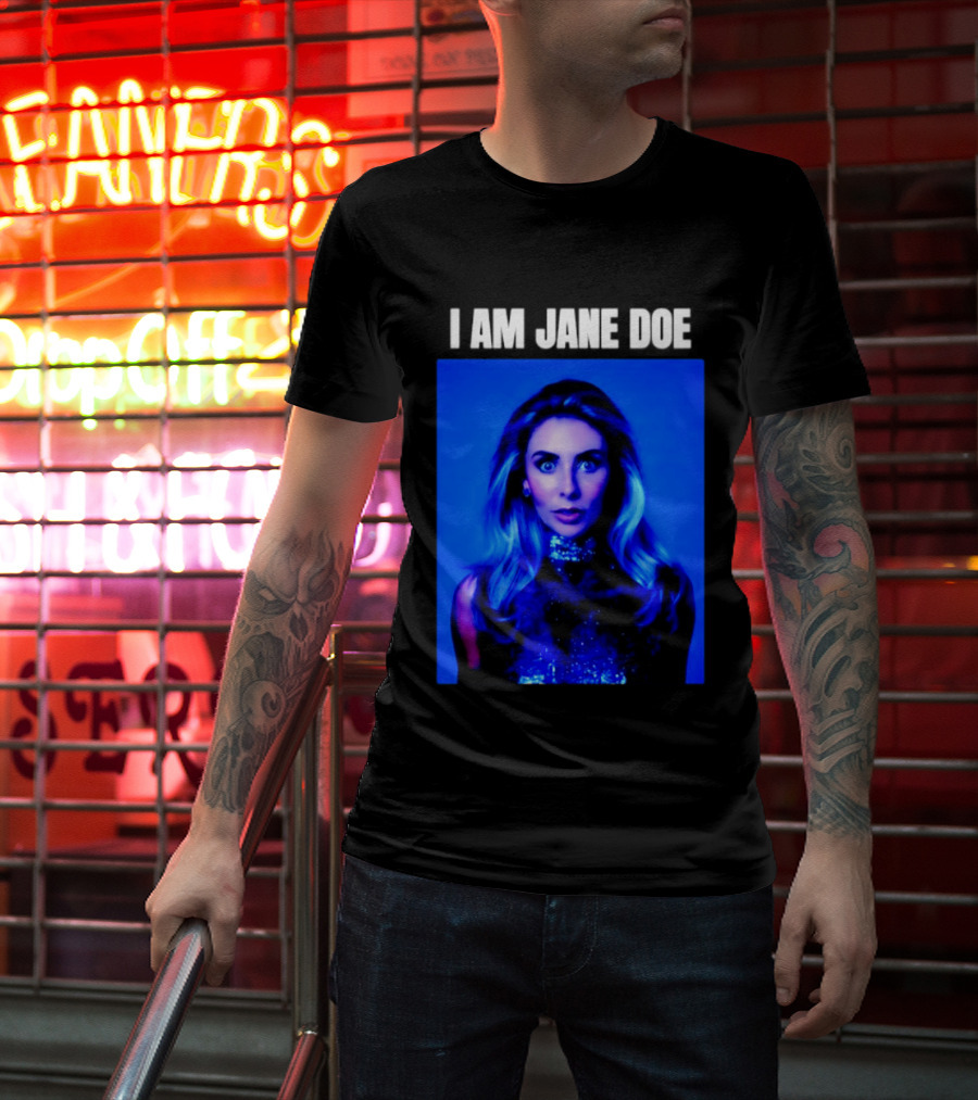 I Am Jane Doe Blue Portrait Mystique T-Shirt