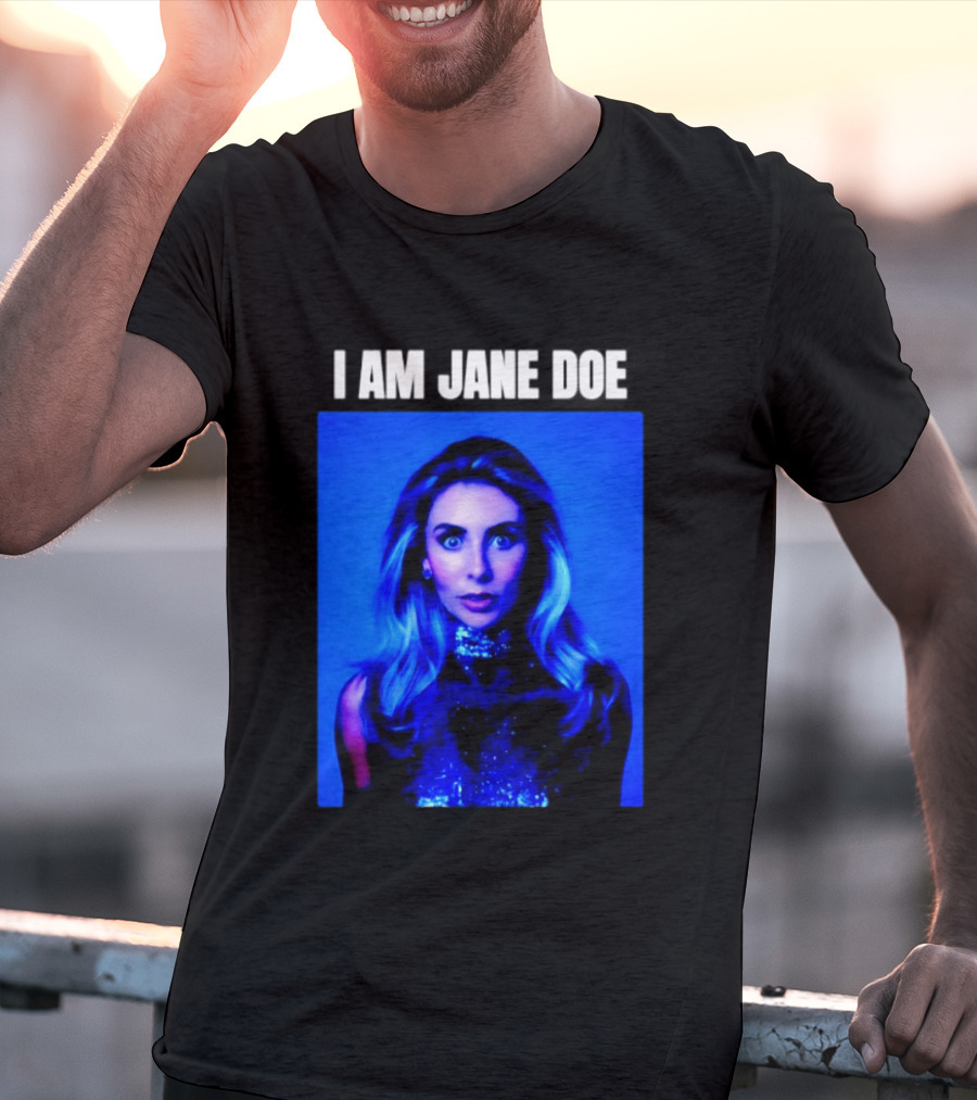 I Am Jane Doe Blue Portrait Mystique T-Shirt