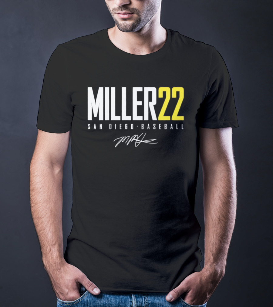 Miller 22 San Diego Baseball Signature T-Shirt