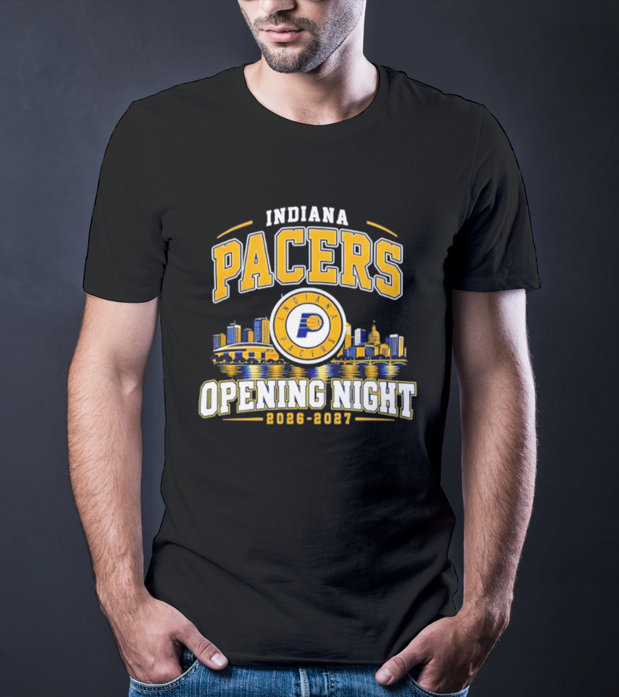 Indiana Pacers NBA Opening Night 2026 2027 City Skyline T-Shirt