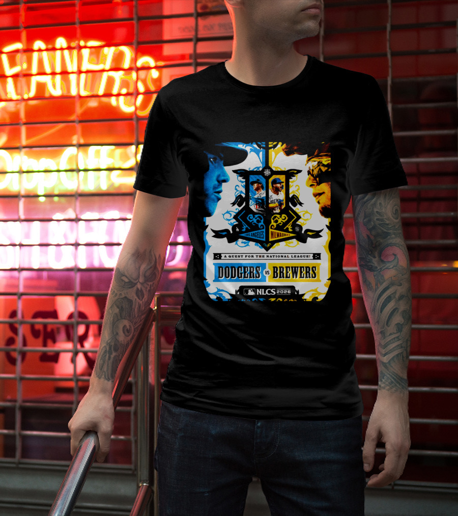 MLB Los Angeles Dodgers Brewers NLCS 2026 Head To Head Quest For The National League T-Shirt